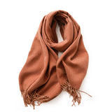 Fashion Scarf - Soft Faux Cashmere with Tassels_CWASC0174: DARKGREEN / (OS) 1