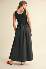 Trim Dress with Pockets