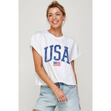 USA Vintage Tee White