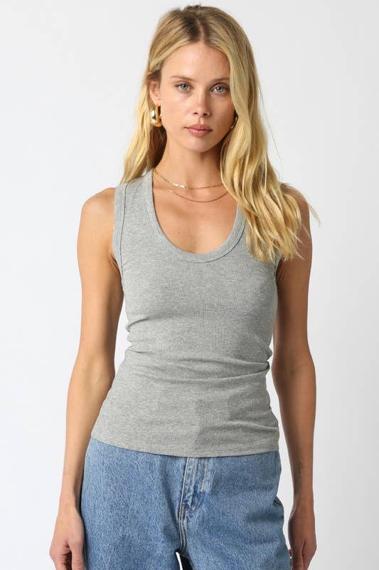 Kelsey Tank Top: Scarlet