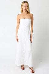 Brown Linen Maxi Dress