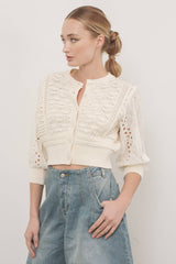Cream Cardigan Sweater