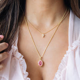 Tiny Cross Necklace: Gold