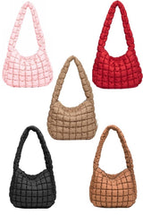 Puff Quilted Crossbody Shoulder Bag: ASH MOCHA / 1 (ONE SIZE)