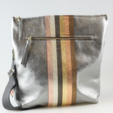 The Stripe Lakeshore - 2 sizes!: Coal w/Onyx Stripe / 9"x9.5" / Matching Leather Strap