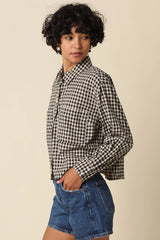 Gingham Button-Up Shirt