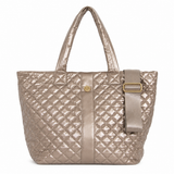 Diamond Tote Shoulder Bag Champagne Gold