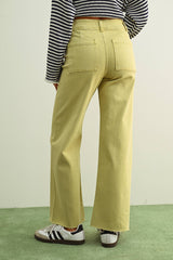 Olive straight leg Wide Pant