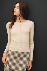 Ribbed Cardigan