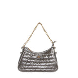 Puffer Shoulder or Crossbody Bag Gray
