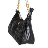 Puffer Shoulder or Crossbody Bag Black