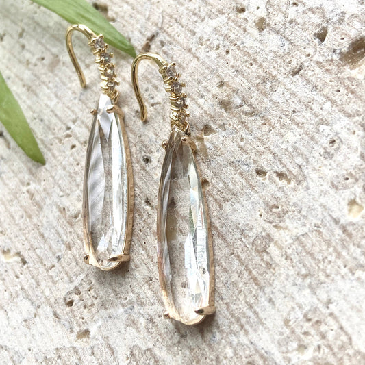 Crystal boutique earrings salon jewelry teardrop bridal