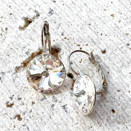 Clear Swarovski crystal earrings boutique. Bridal jewelry