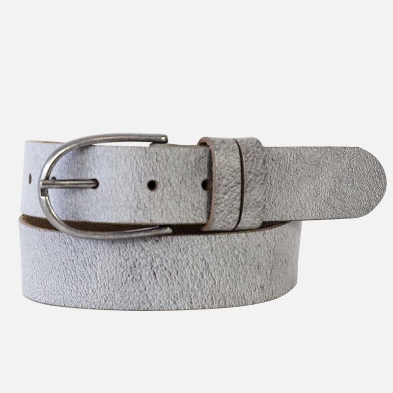 Light Grey Leather Belt