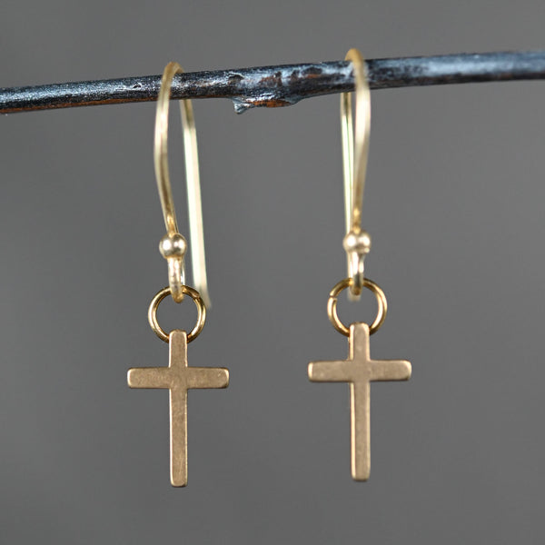 Petite Brass Crosses